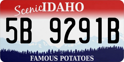 ID license plate 5B9291B