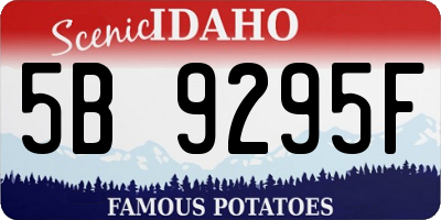 ID license plate 5B9295F