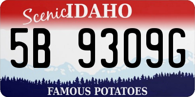 ID license plate 5B9309G