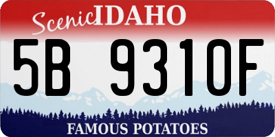 ID license plate 5B9310F