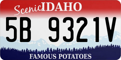 ID license plate 5B9321V