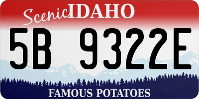 ID license plate 5B9322E