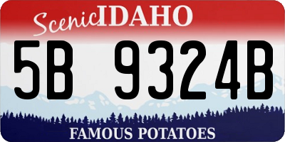 ID license plate 5B9324B