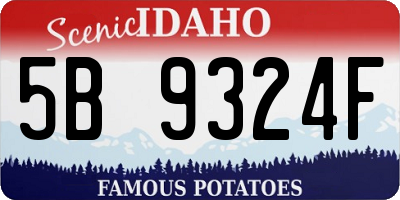 ID license plate 5B9324F