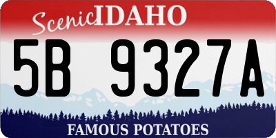 ID license plate 5B9327A