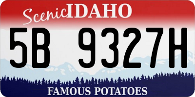 ID license plate 5B9327H
