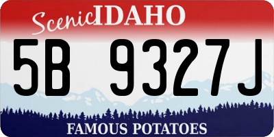 ID license plate 5B9327J