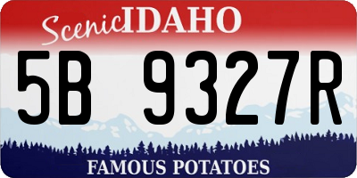 ID license plate 5B9327R