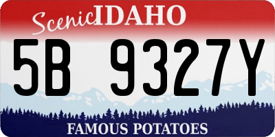 ID license plate 5B9327Y