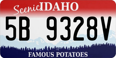 ID license plate 5B9328V