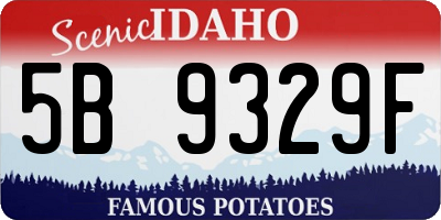 ID license plate 5B9329F