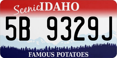 ID license plate 5B9329J