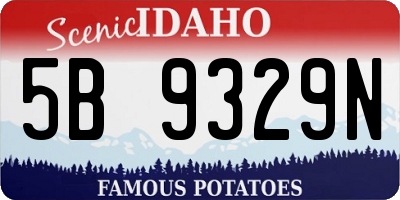 ID license plate 5B9329N