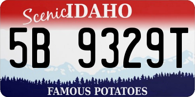 ID license plate 5B9329T