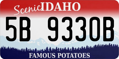 ID license plate 5B9330B