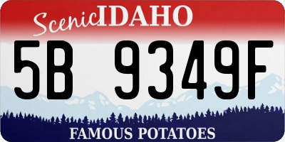 ID license plate 5B9349F