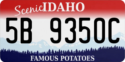 ID license plate 5B9350C