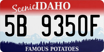 ID license plate 5B9350F