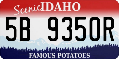 ID license plate 5B9350R