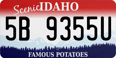 ID license plate 5B9355U