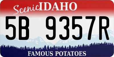 ID license plate 5B9357R