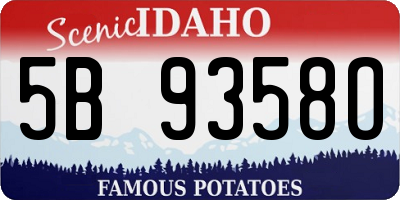 ID license plate 5B9358O