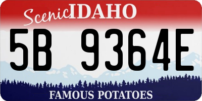ID license plate 5B9364E