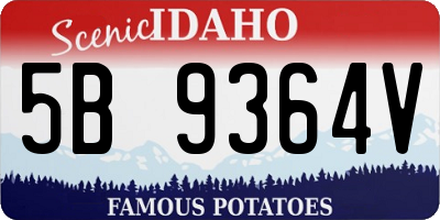 ID license plate 5B9364V
