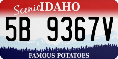 ID license plate 5B9367V