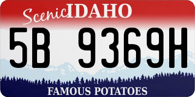 ID license plate 5B9369H