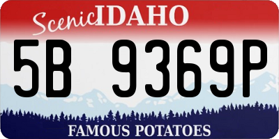 ID license plate 5B9369P