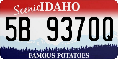 ID license plate 5B9370Q