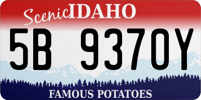 ID license plate 5B9370Y