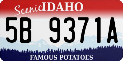ID license plate 5B9371A