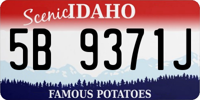 ID license plate 5B9371J