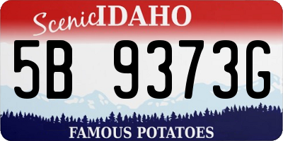ID license plate 5B9373G