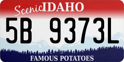ID license plate 5B9373L