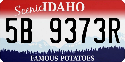 ID license plate 5B9373R