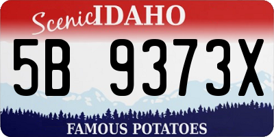 ID license plate 5B9373X