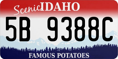 ID license plate 5B9388C