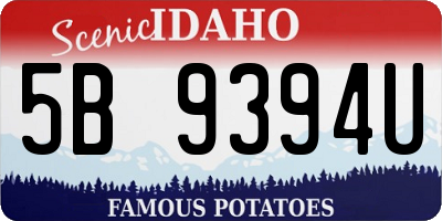 ID license plate 5B9394U