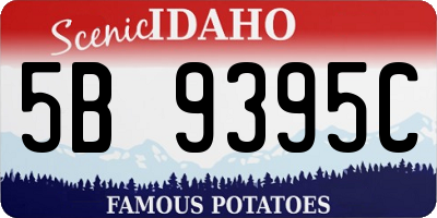 ID license plate 5B9395C