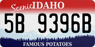 ID license plate 5B9396B