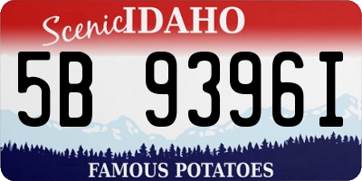 ID license plate 5B9396I