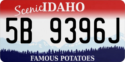 ID license plate 5B9396J