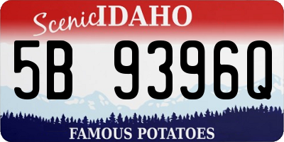 ID license plate 5B9396Q