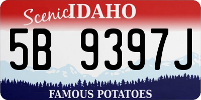 ID license plate 5B9397J