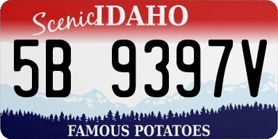 ID license plate 5B9397V