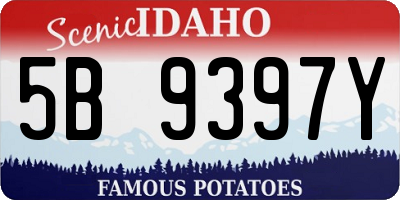 ID license plate 5B9397Y