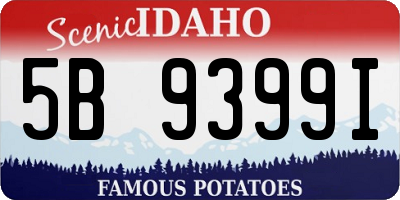 ID license plate 5B9399I